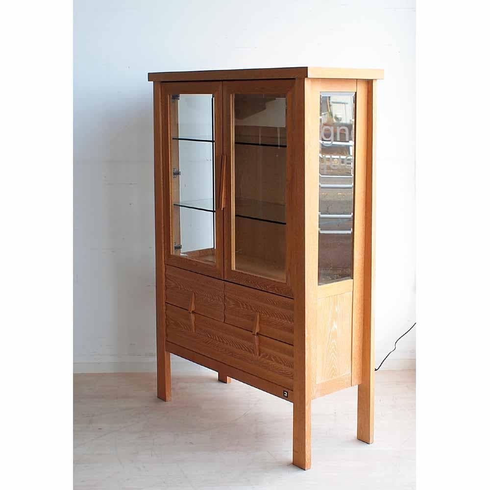 コスガ 「ソレヴァンテ」 オーク材 ガラスキャビネット ZR24376