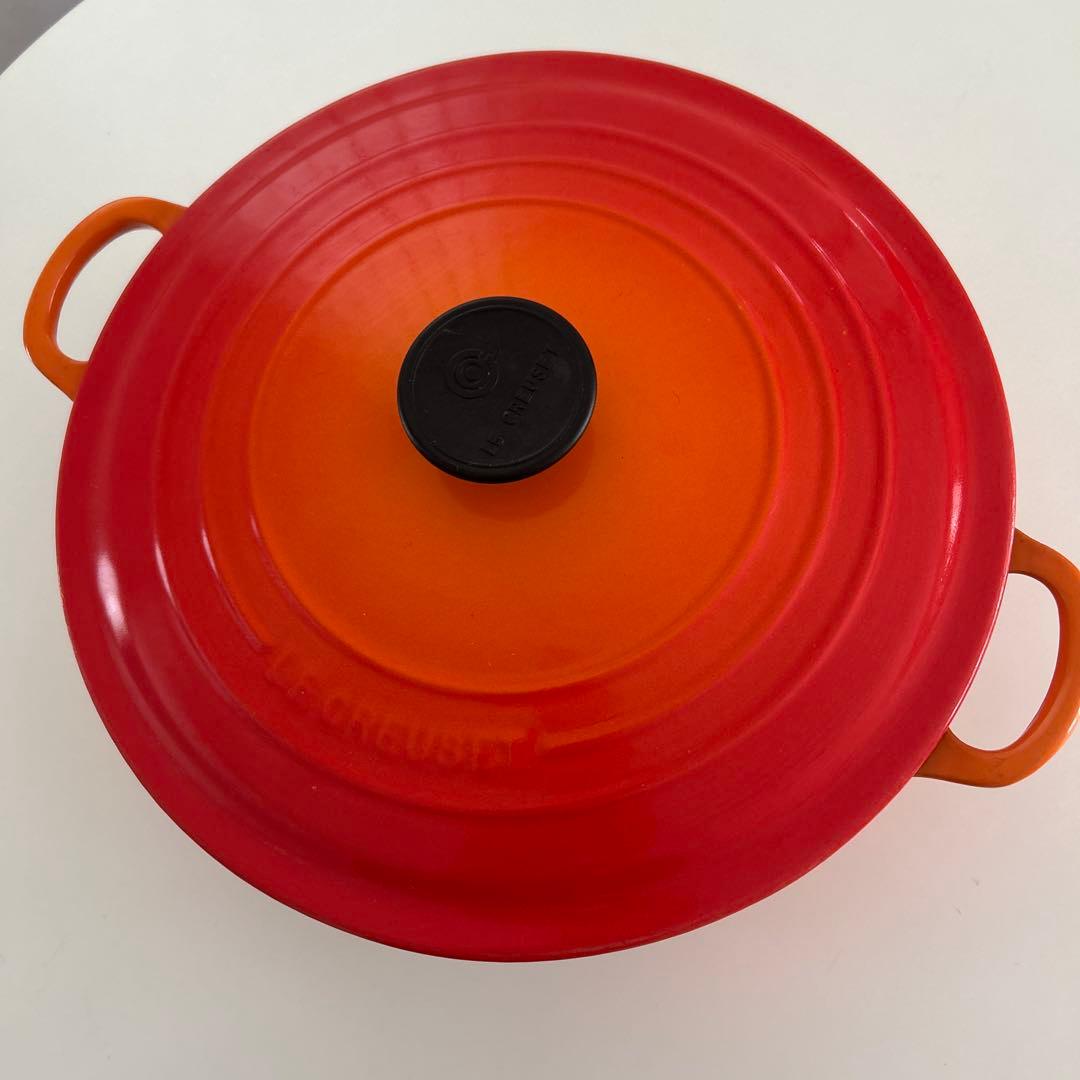 ルクルーゼ　LE CREUSET　ココット ロンド オレンジ　28cm