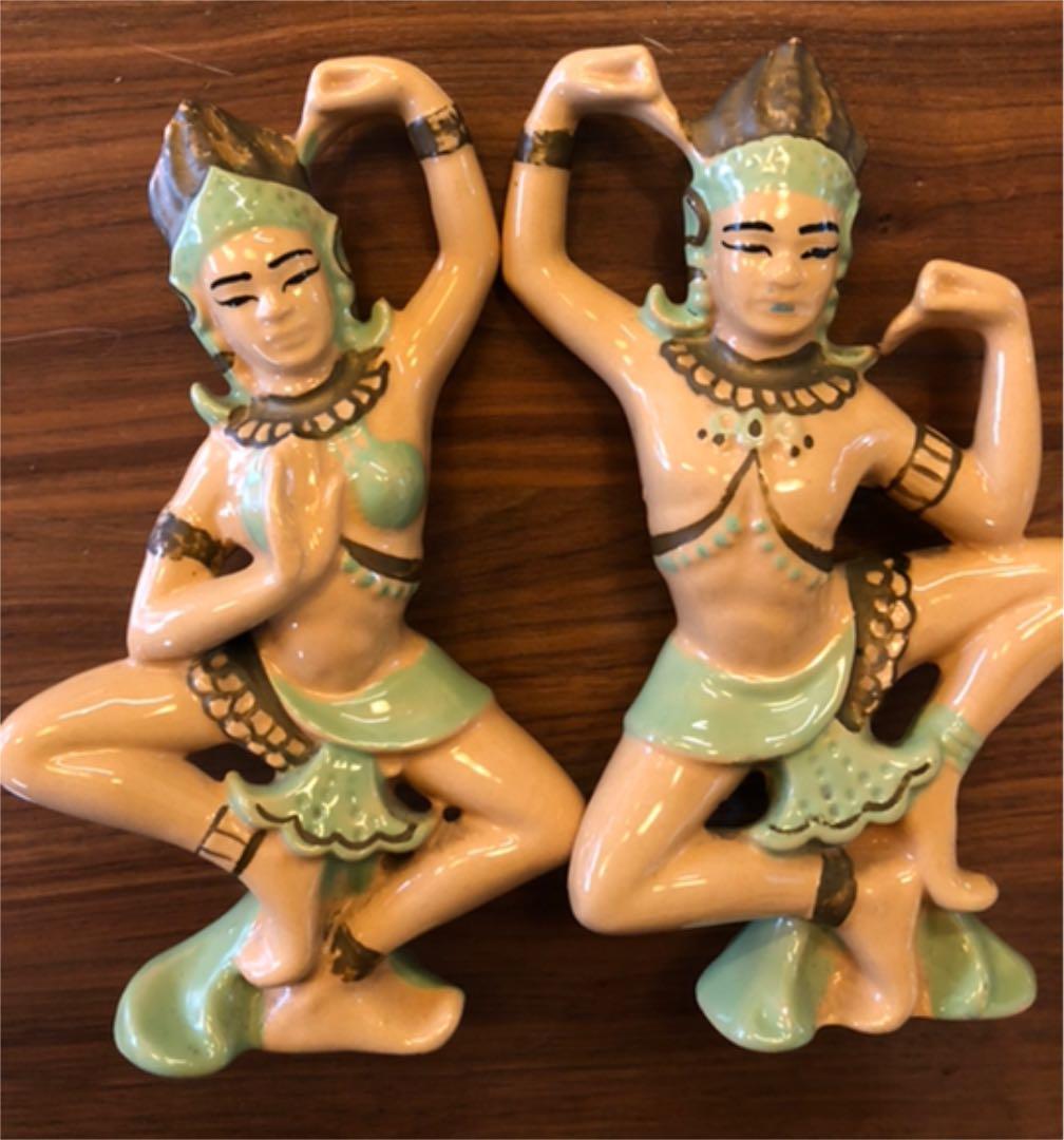 アジアン　ダンサー　ミッドセンチュリー　オブジェ　50s