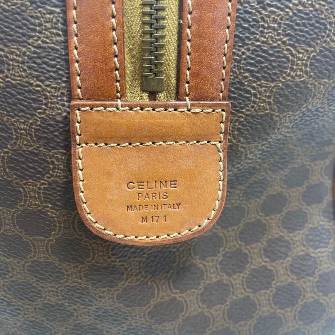 【美品】セリーヌ CELINE ボストンバッグ マカダム柄 PVC 30㎝