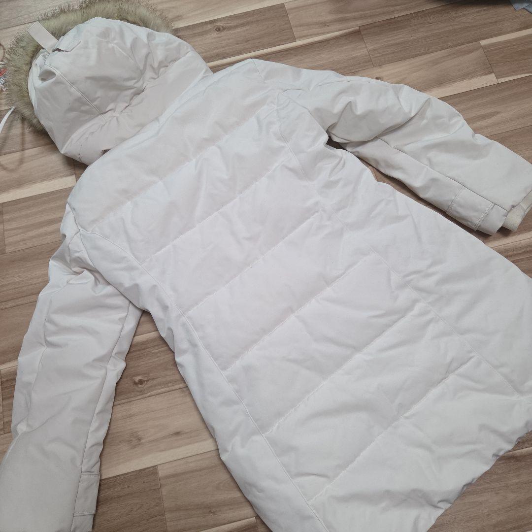 ZARAダウンコート　ロング丈　白　ファー