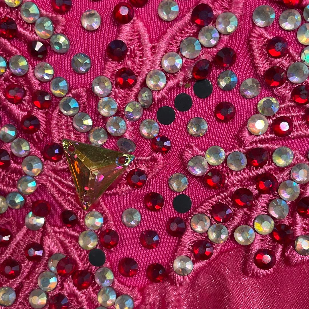 社交ダンス　ラテンダンス　ドレス衣装　ロング　ピンク　S1119