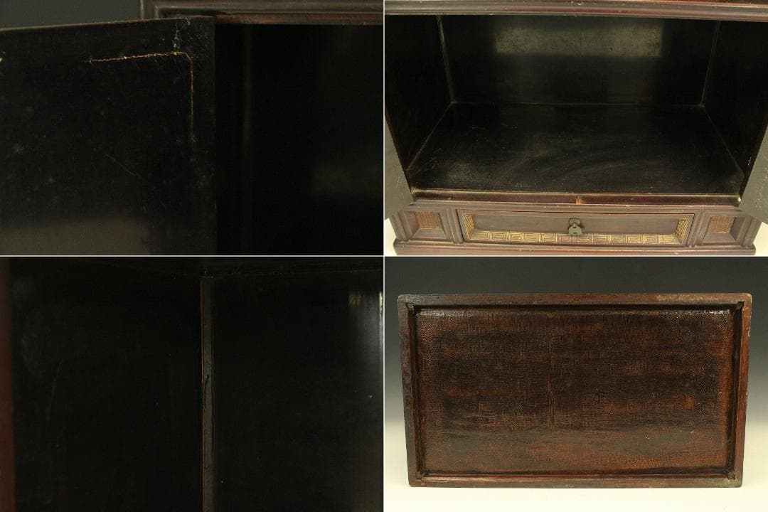 茶道具 楼閣山水人物蒔絵 時代 器局 煎茶 棚(A262)