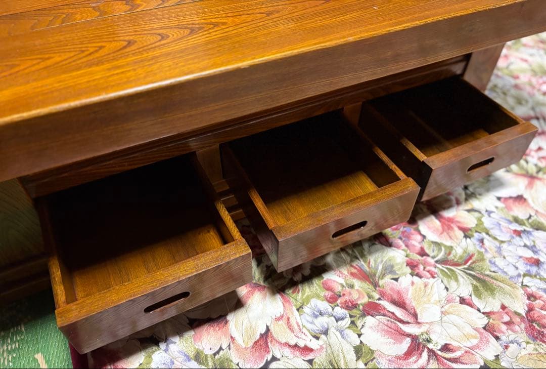 囲炉裏テーブル(引き出し3個付き和家具)