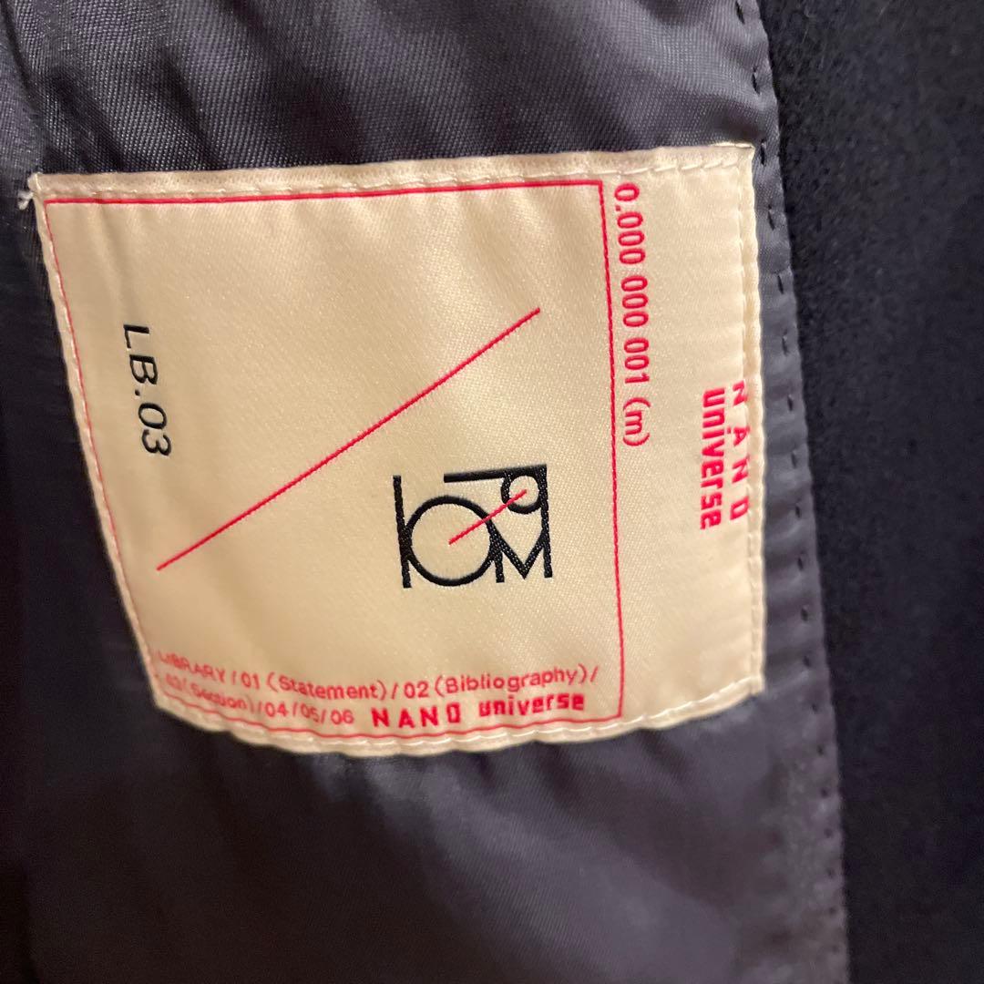 ナノ・ユニバース ダブルメルトンバルカラーコート