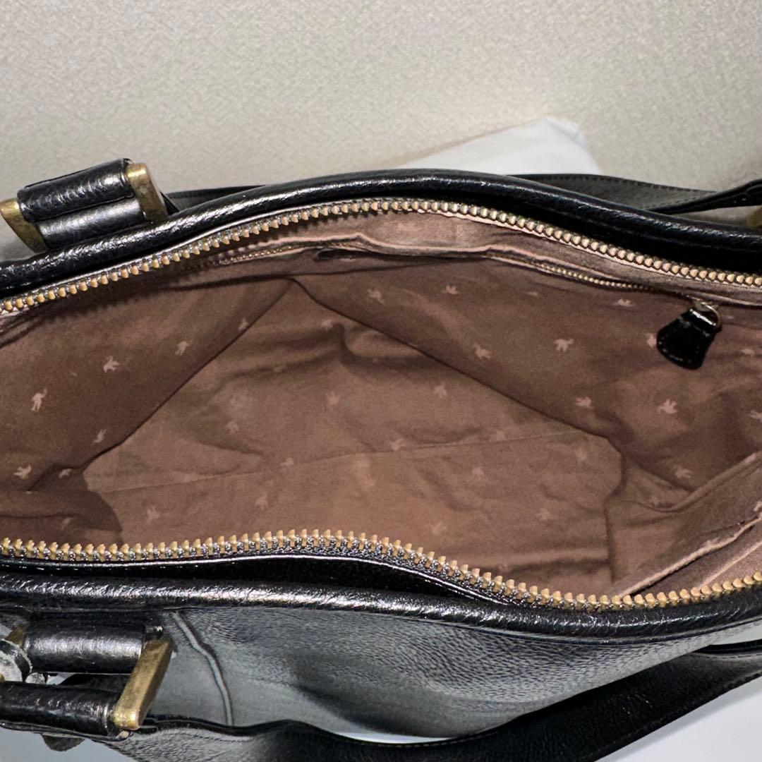 【美品】sot トートバッグ ZEBU レザー 2way ブラック A4収納可