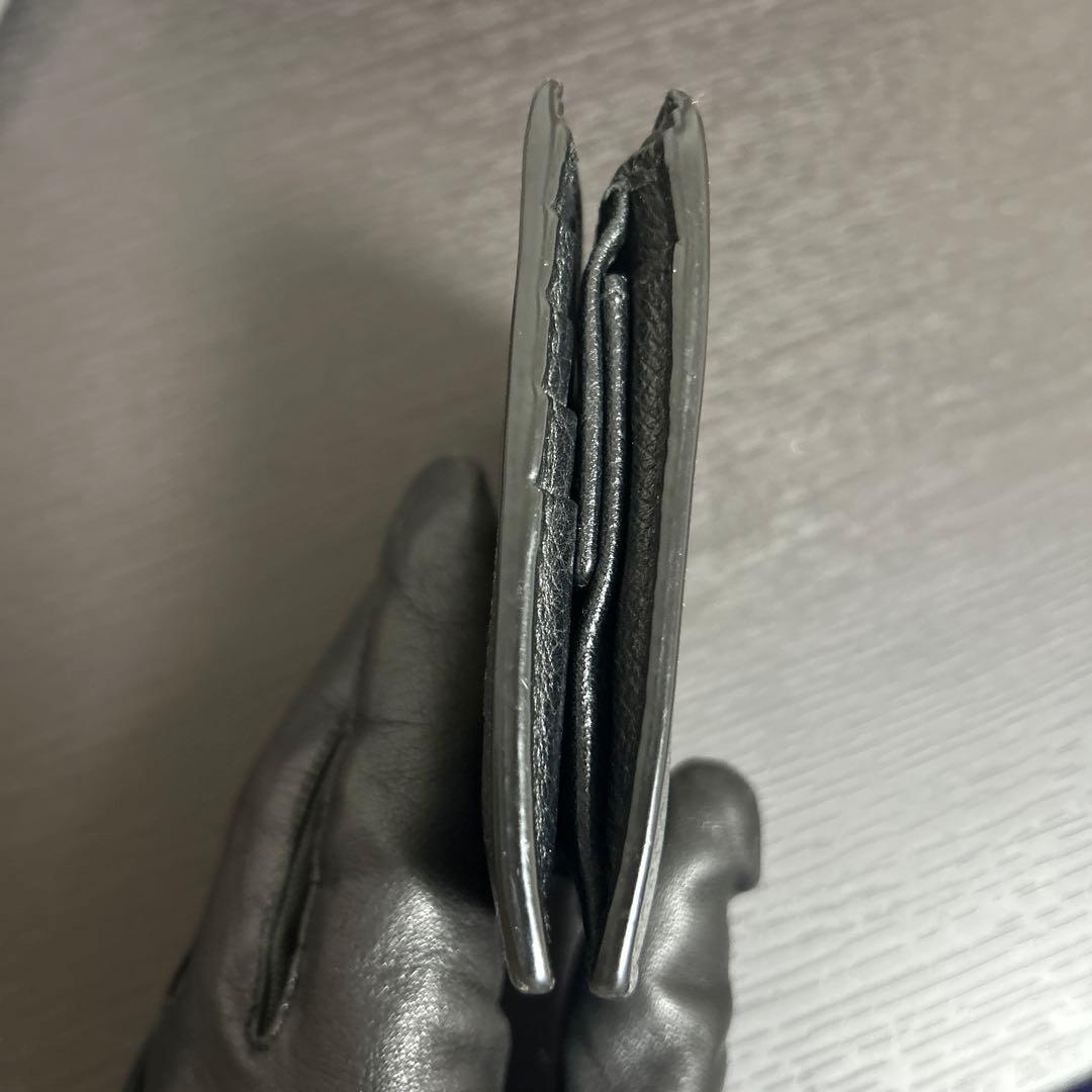 グッチ 二つ折り財布 シェリーライン レザー ブラック