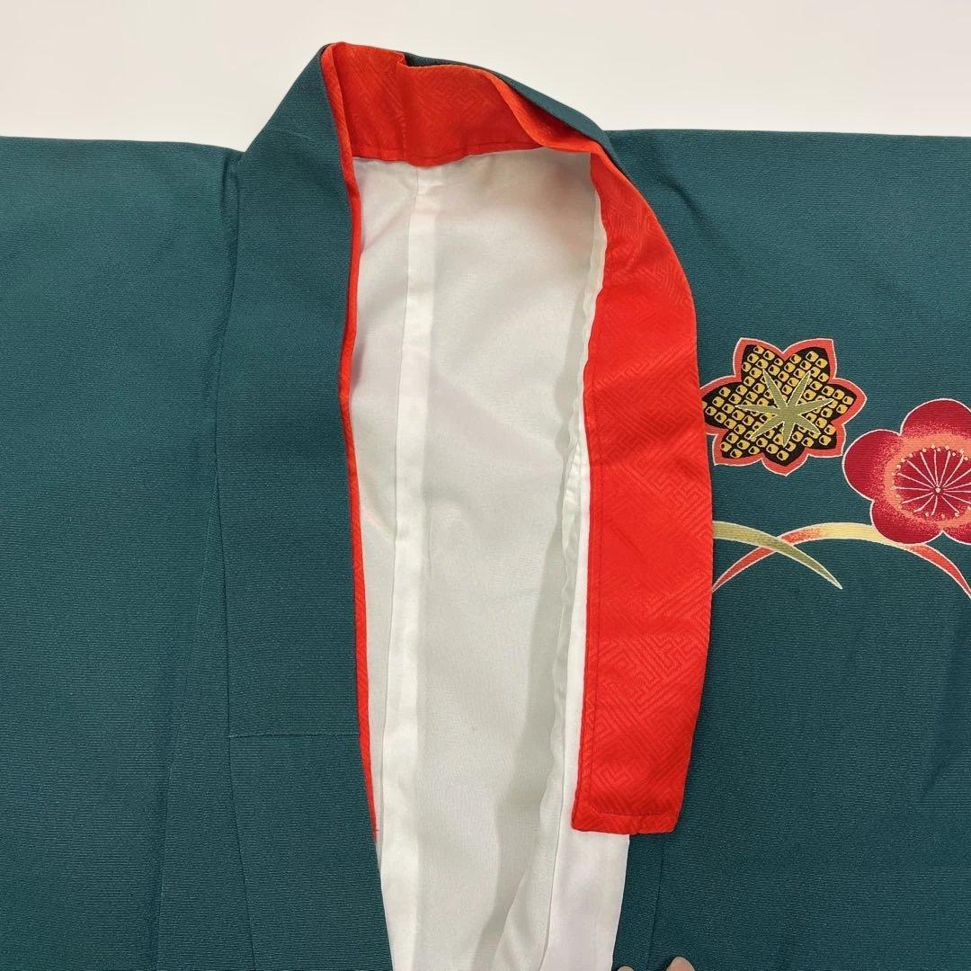 七五三 着物 女の子 7歳 深緑 重ね衿付き 2601-3