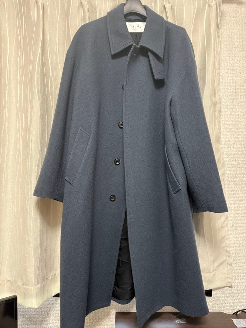 STUDIOUS CITY バルカラーコート2 ブルーグレー