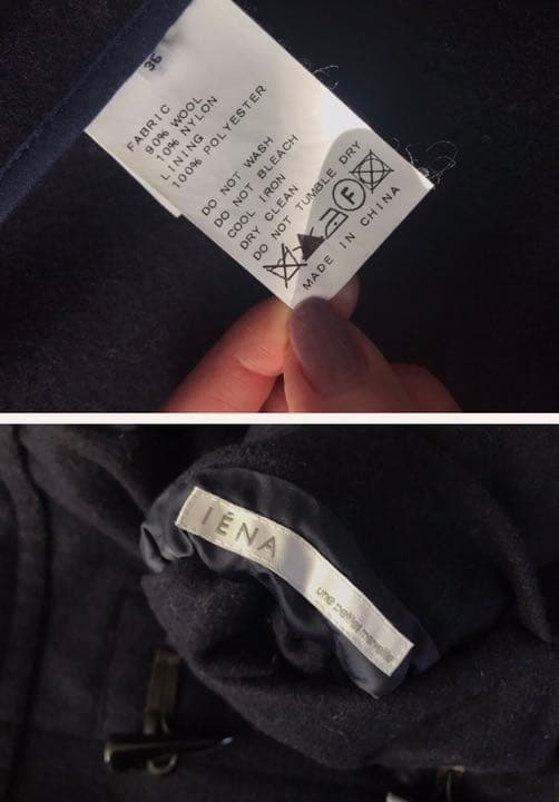 IENA ダッフルコート ネイビー