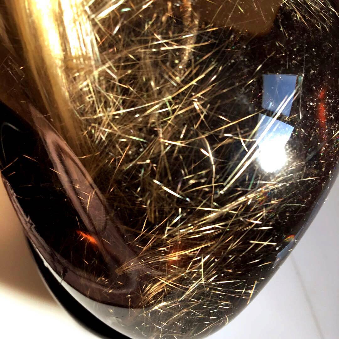 ゴールドルチルクォーツ　置物　スーモーキクォーツ　パワーストーン　1点限定