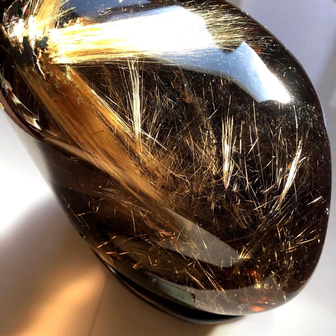 ゴールドルチルクォーツ　置物　スーモーキクォーツ　パワーストーン　1点限定