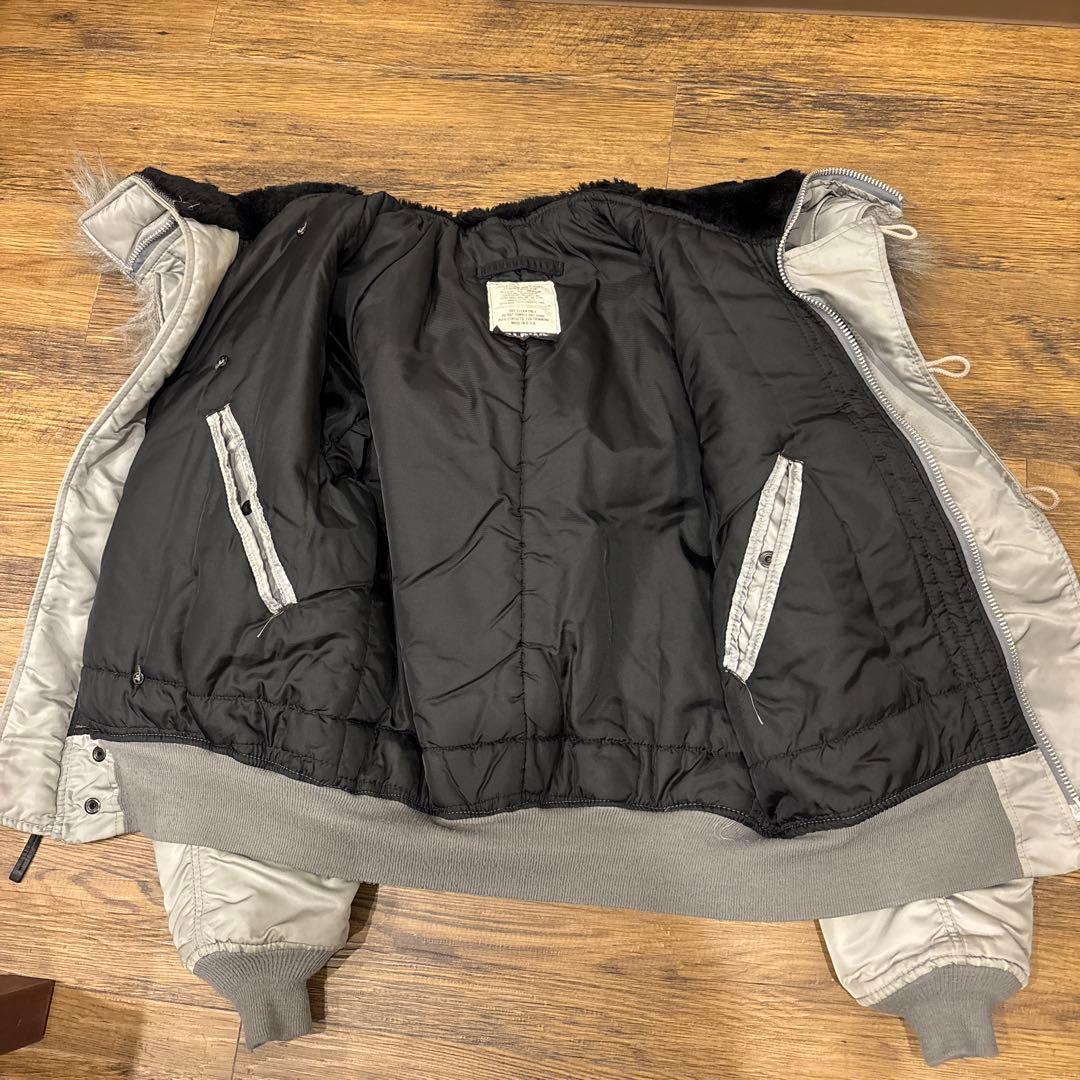 【80s旧タグ】Alpha n-2b フライトジャケット シルバー USA製