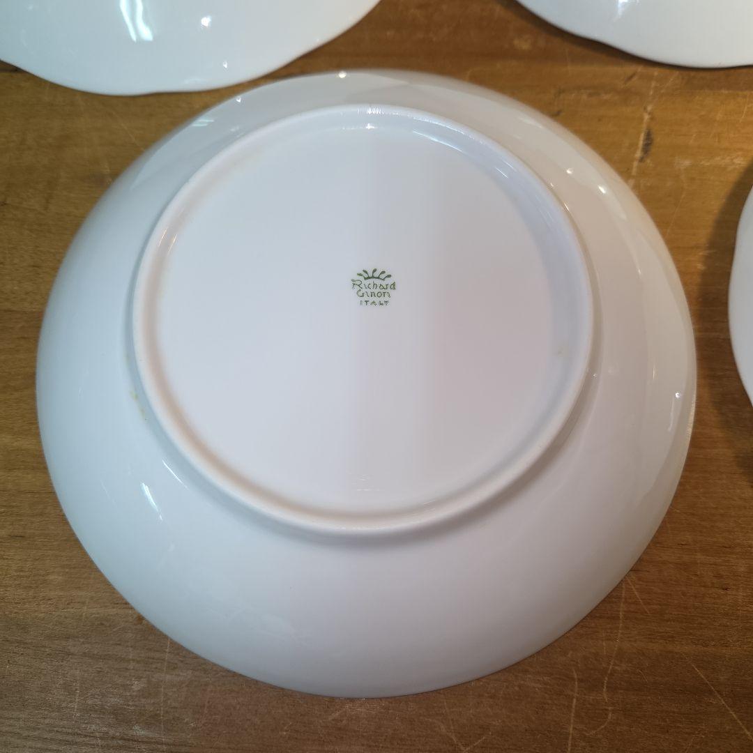【5枚セット】リチャードジノリ ベッキオホワイト スーププレート 19cm