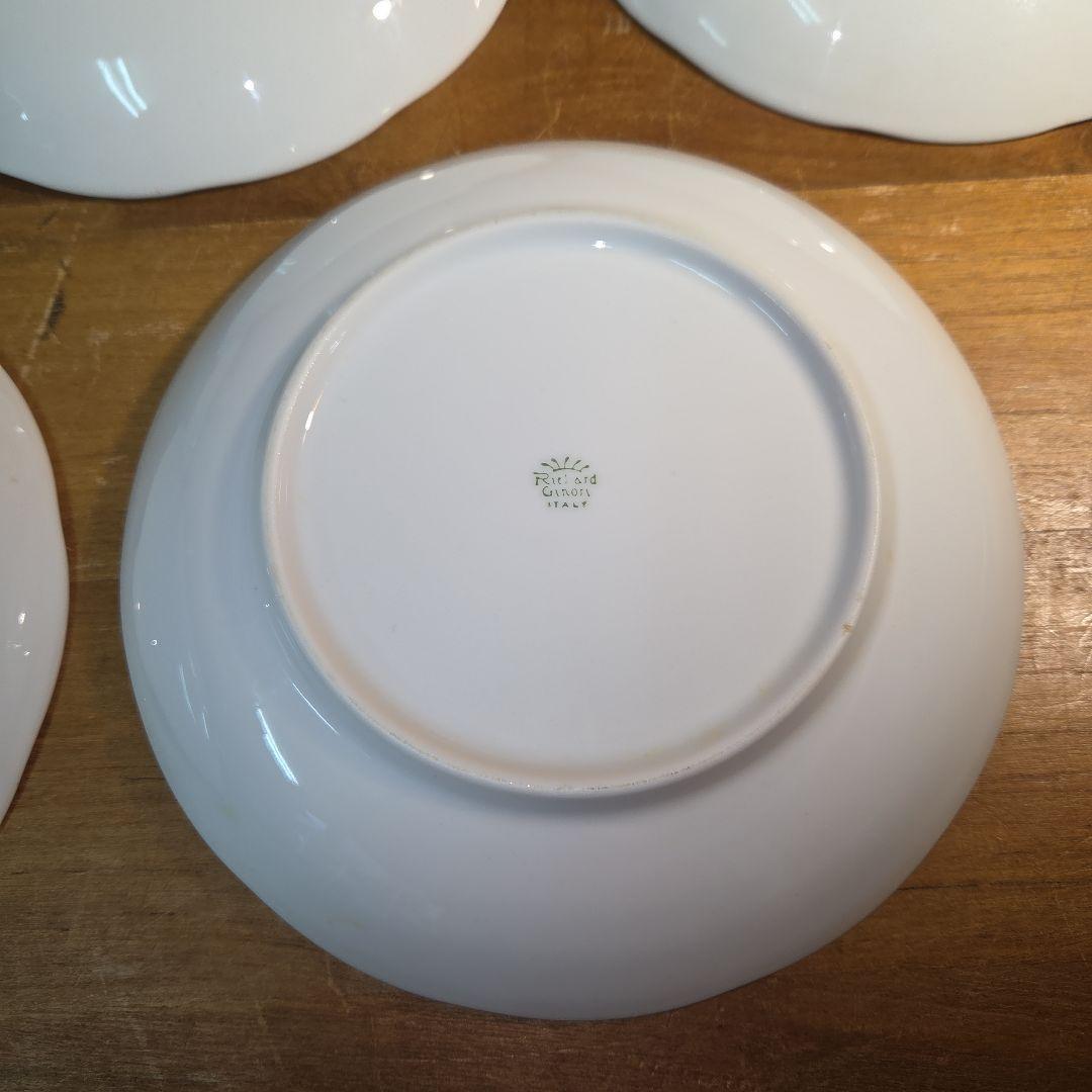 【5枚セット】リチャードジノリ ベッキオホワイト スーププレート 19cm