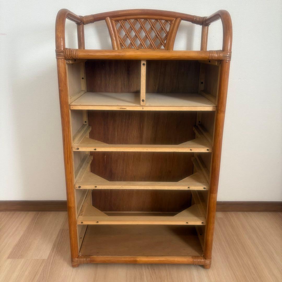 昭和レトロ ラタン製 5段チェスト ナチュラル