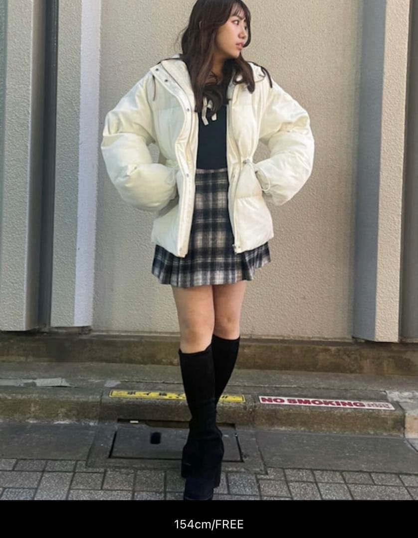 CALNAMUR パフショートバックリボンブルゾン ホワイト完売色