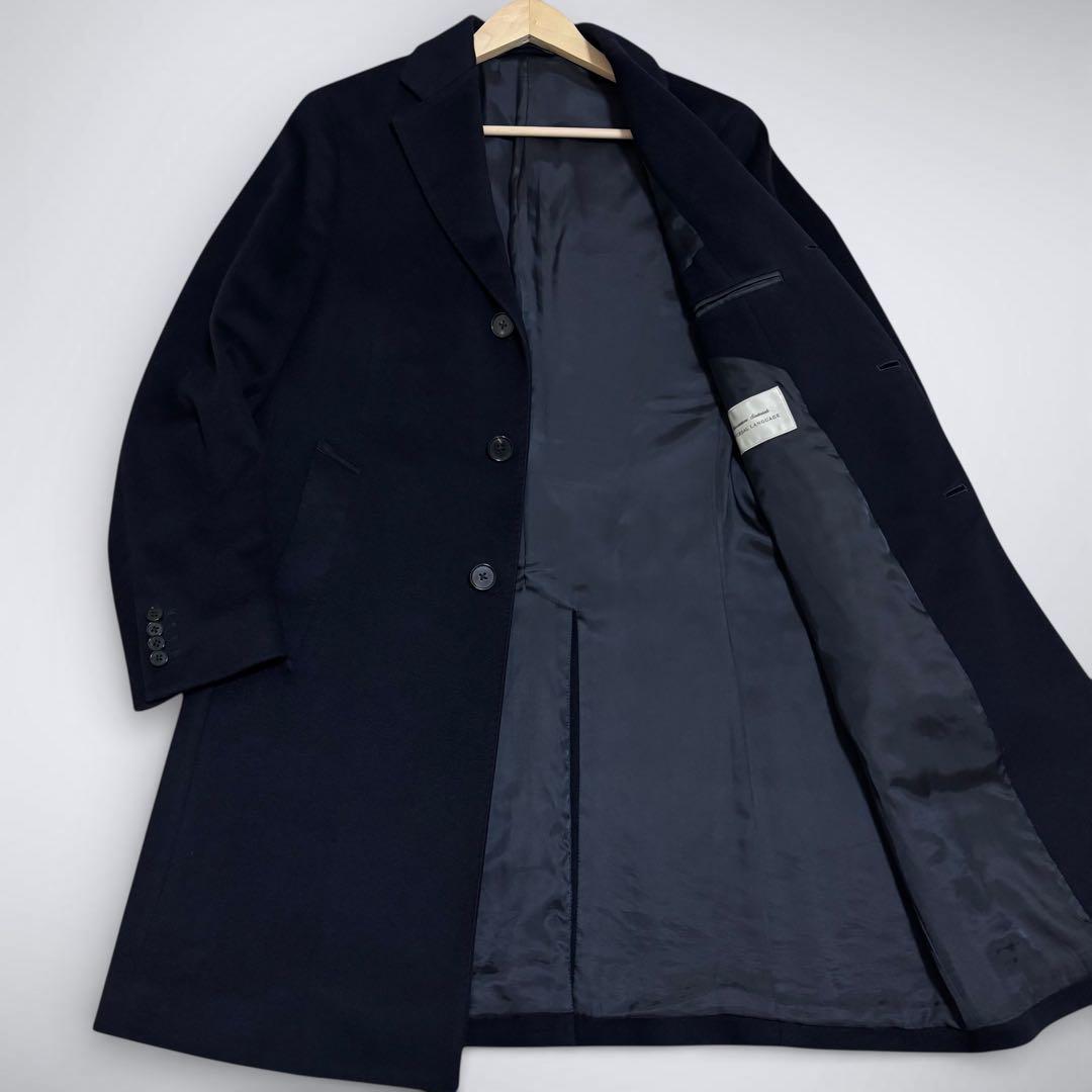 極美品 ユニバーサルランゲージ コロンボ カシミヤ100 チェスターコート S