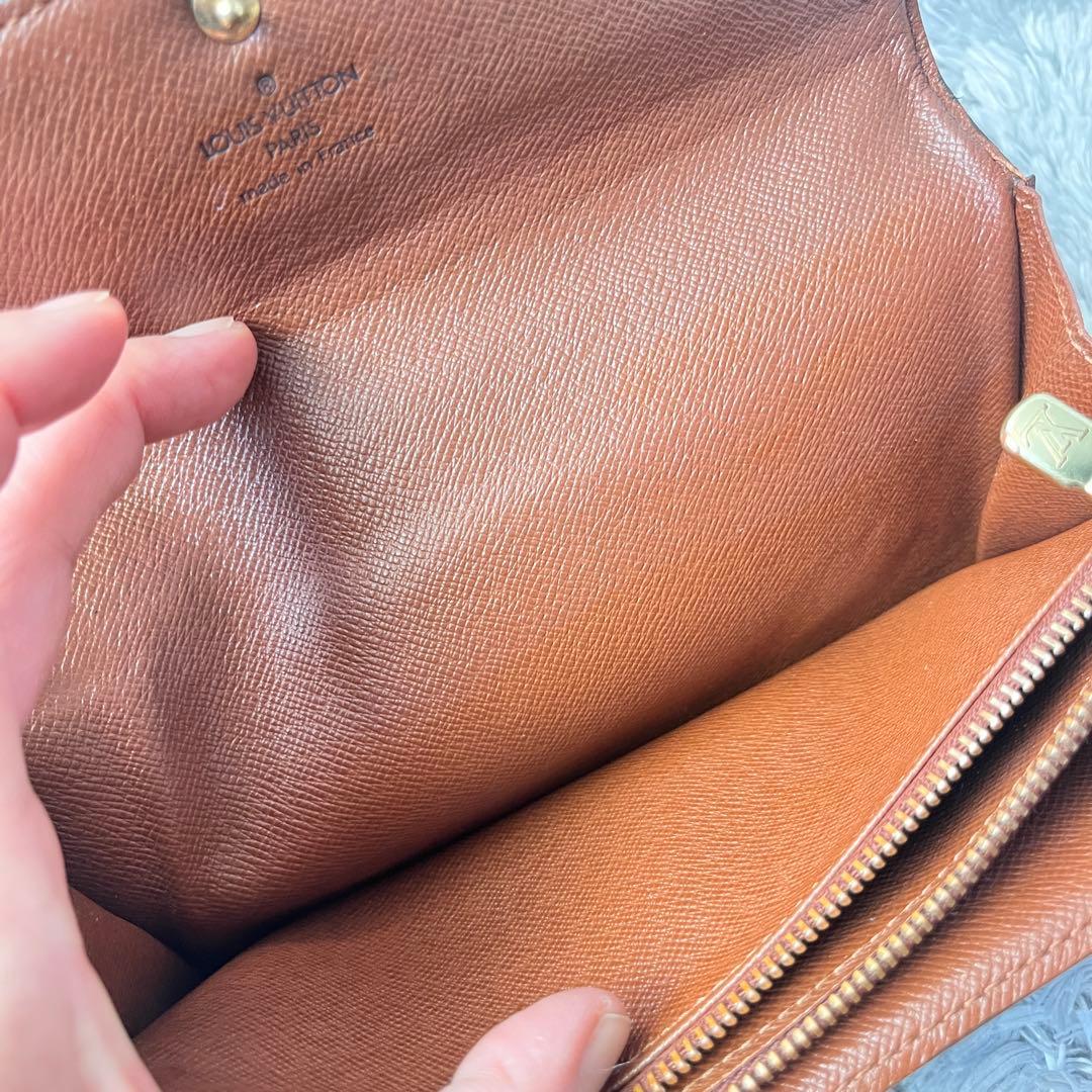 ルイヴィトン　ポルトモネクレディ　長財布　モノグラムキャンバス　ブラウン