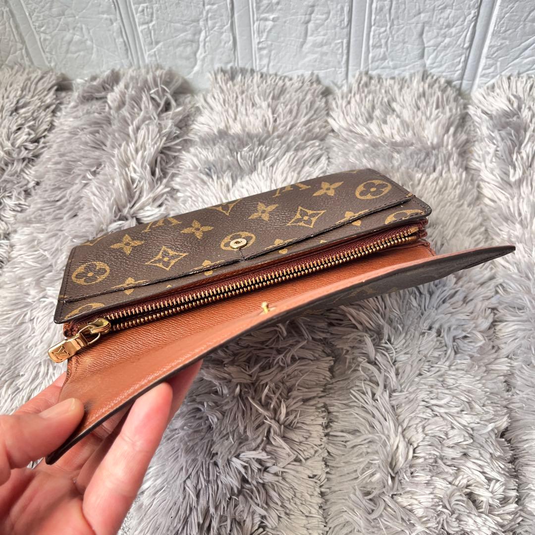 ルイヴィトン　ポルトモネクレディ　長財布　モノグラムキャンバス　ブラウン