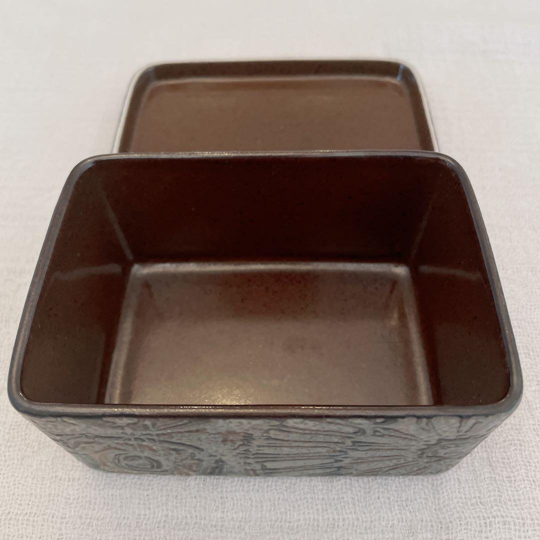 ロイヤルコペンハーゲン　バッカ　バターケース　幾何学模様　ニルストーソン　ケース