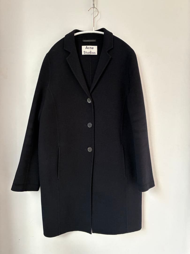 Acne Studios ネイビー チェスターコート 34 M