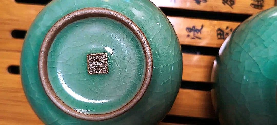 #龍泉青磁茶器 10件セット#世界文化遺産 韓美林