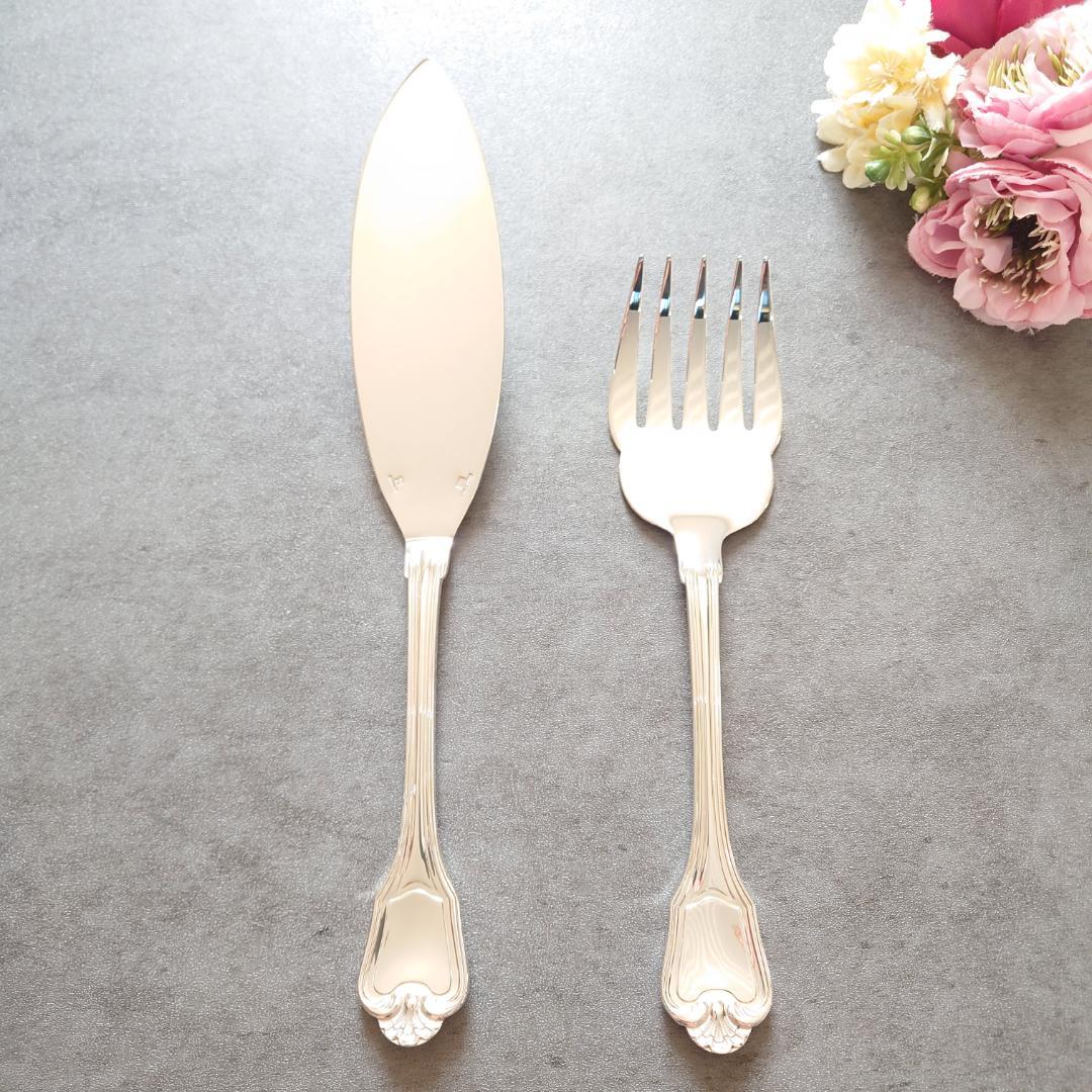 極希少 極美品 クリストフル ポートロイヤル フィッシュサービングセット 2点