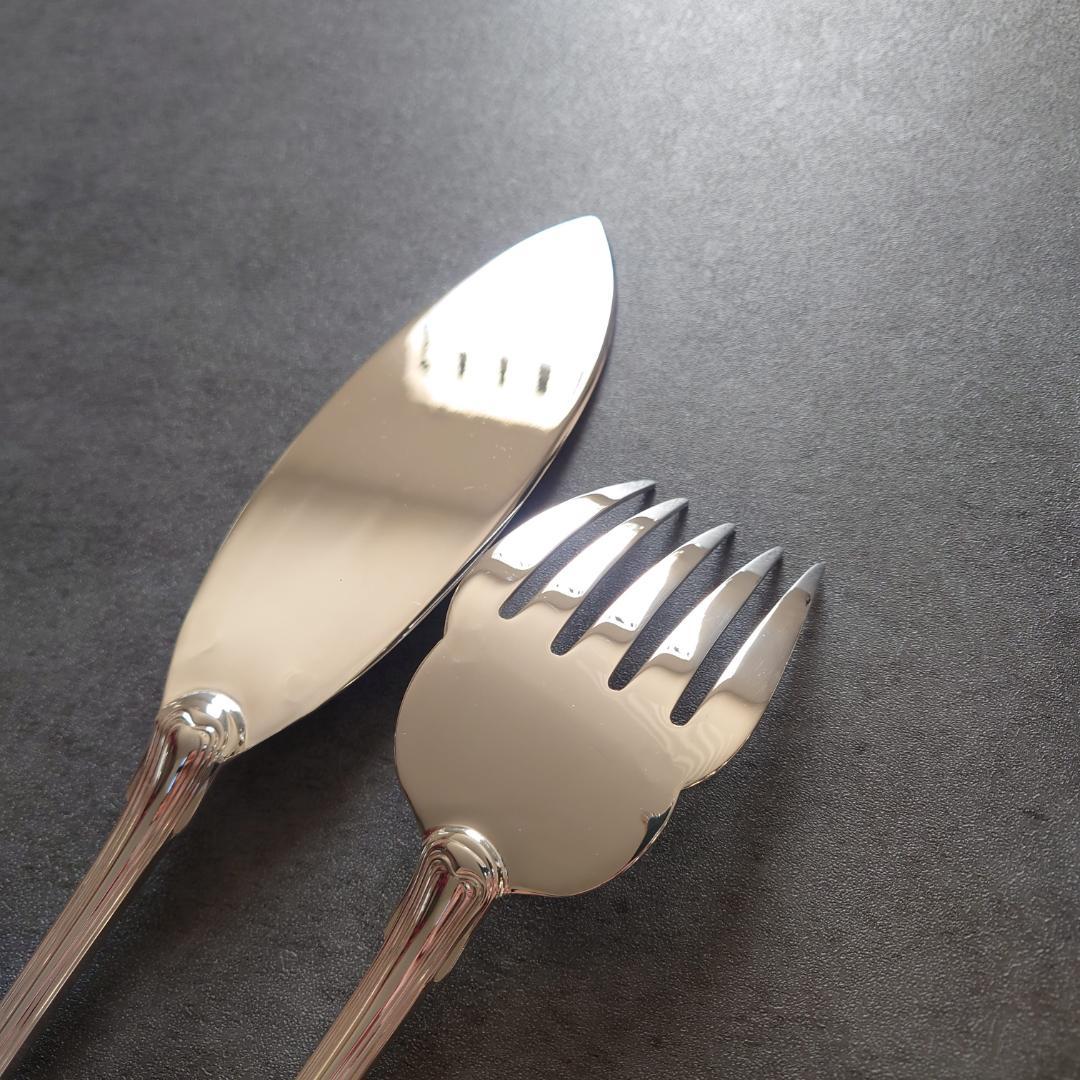 極希少 極美品 クリストフル ポートロイヤル フィッシュサービングセット 2点