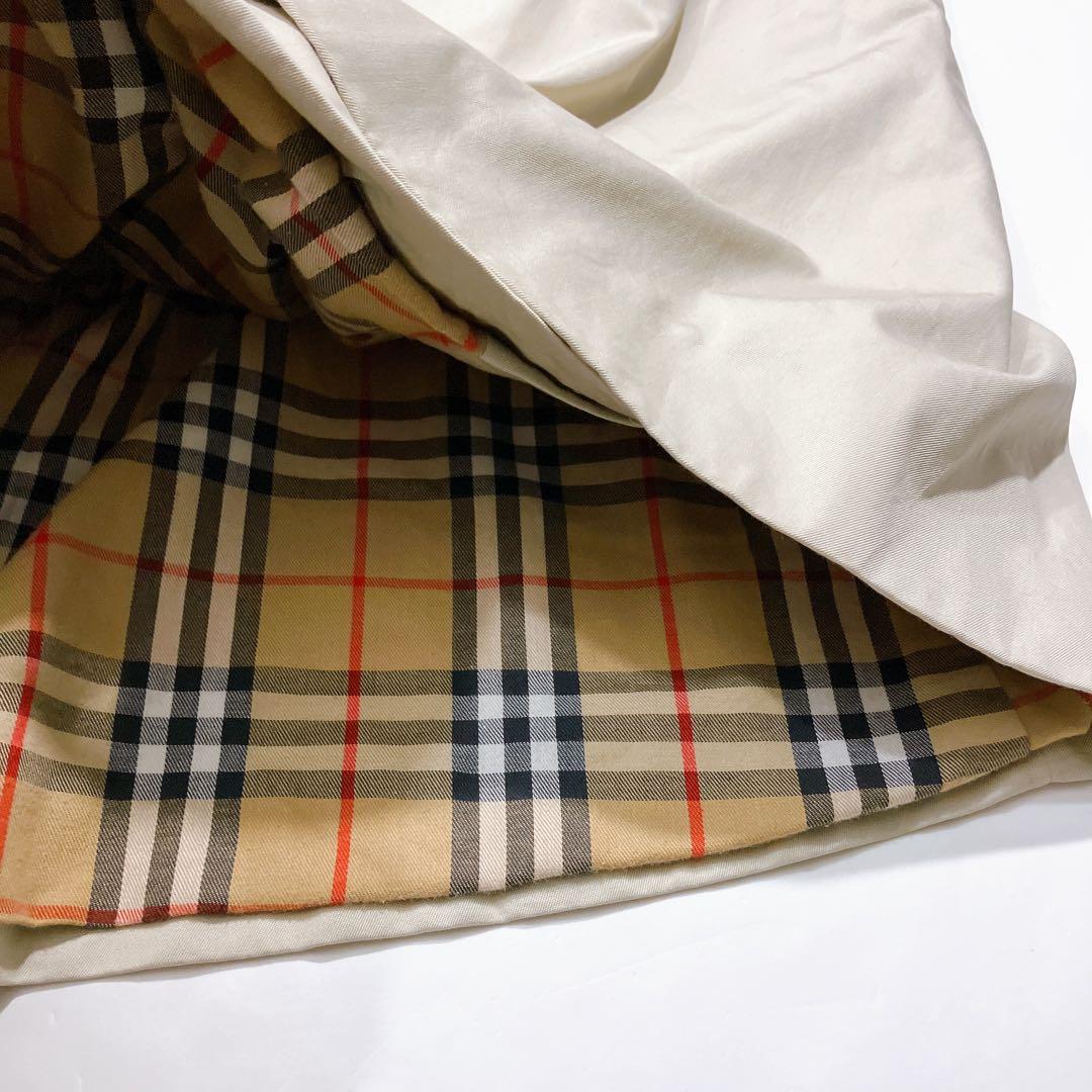 【逸品】バーバリーズ　ロングステンカラーコート　ライトベージュ　L相当