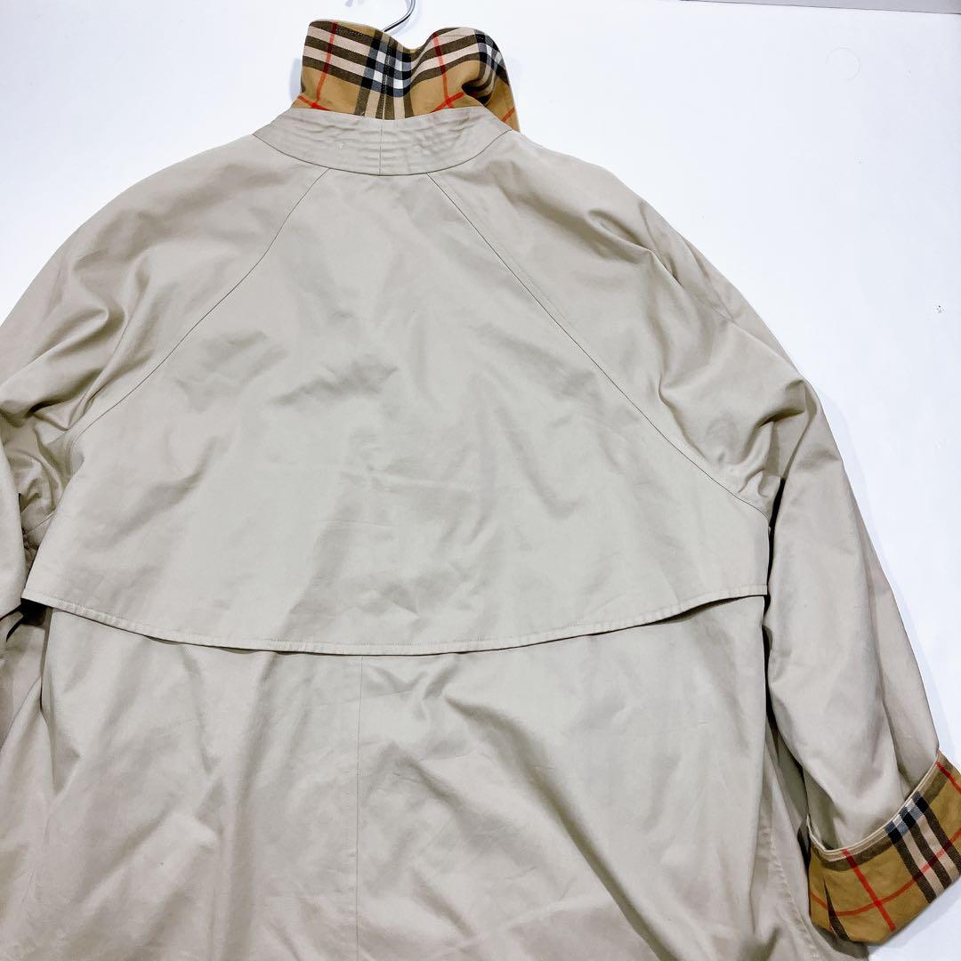 【逸品】バーバリーズ　ロングステンカラーコート　ライトベージュ　L相当
