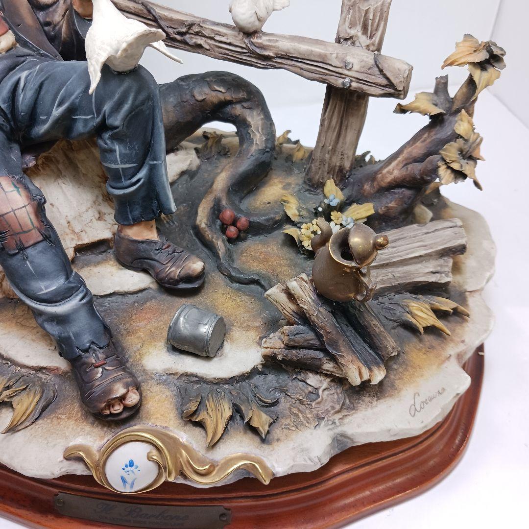 Y3332-1 イタリア カポディモンテ 陶器製 フィギュリン 人形　ten