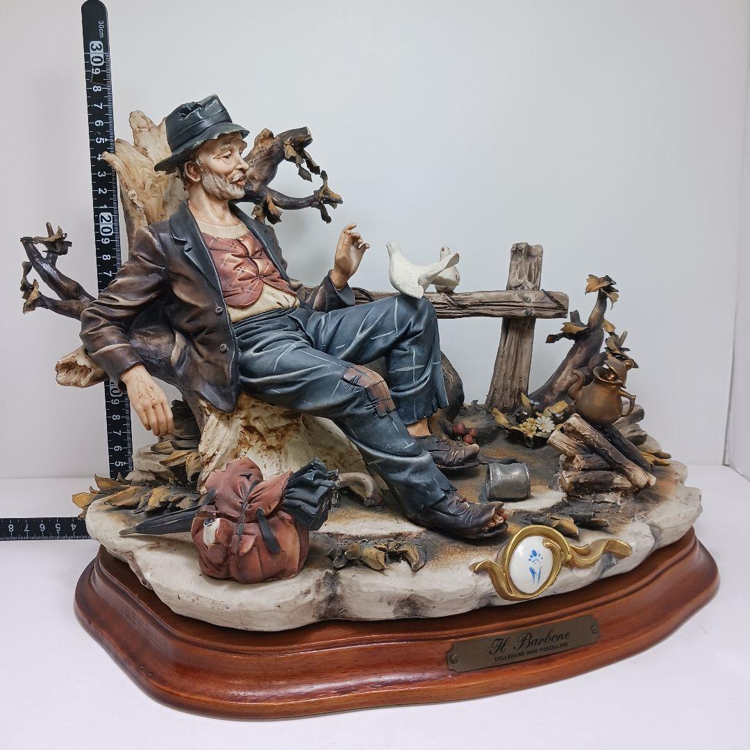 Y3332-1 イタリア カポディモンテ 陶器製 フィギュリン 人形　ten