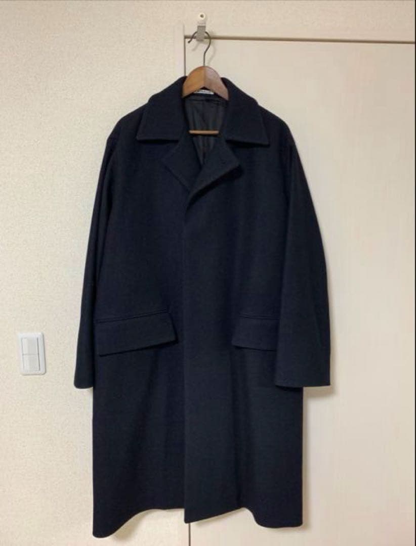 AURALEE ウールシルクメルトンステンカラーコート