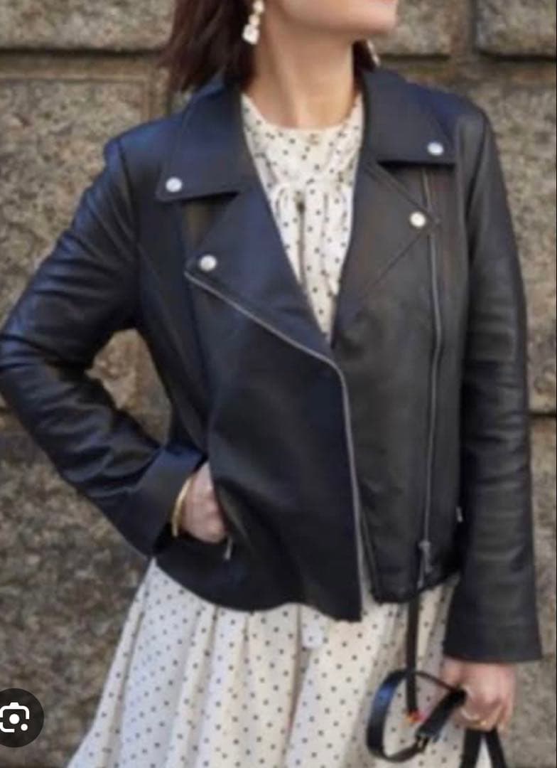 イデアルーチェ　ラムレザーライダースジャケット