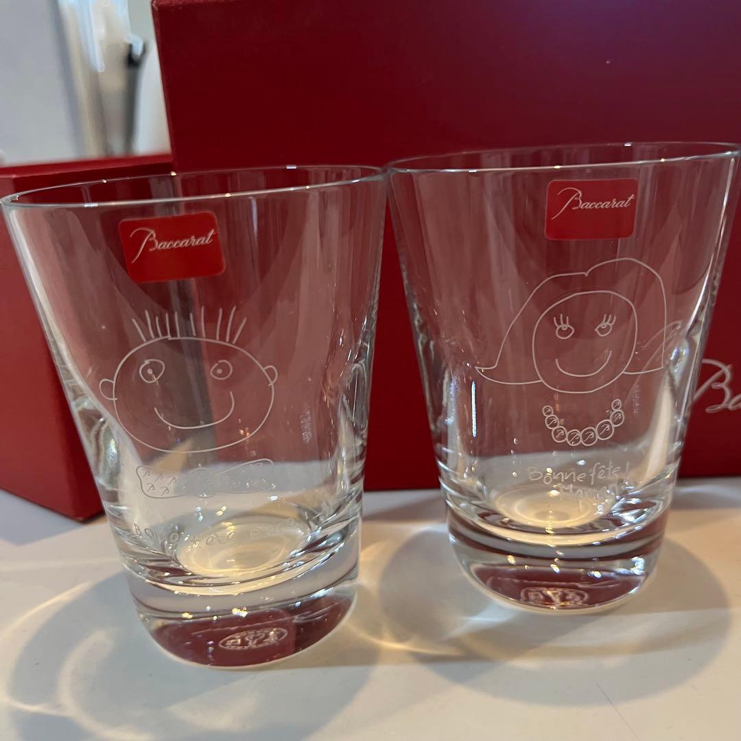 バカラ パパママ グラス ペアーグラス 新品・未使用