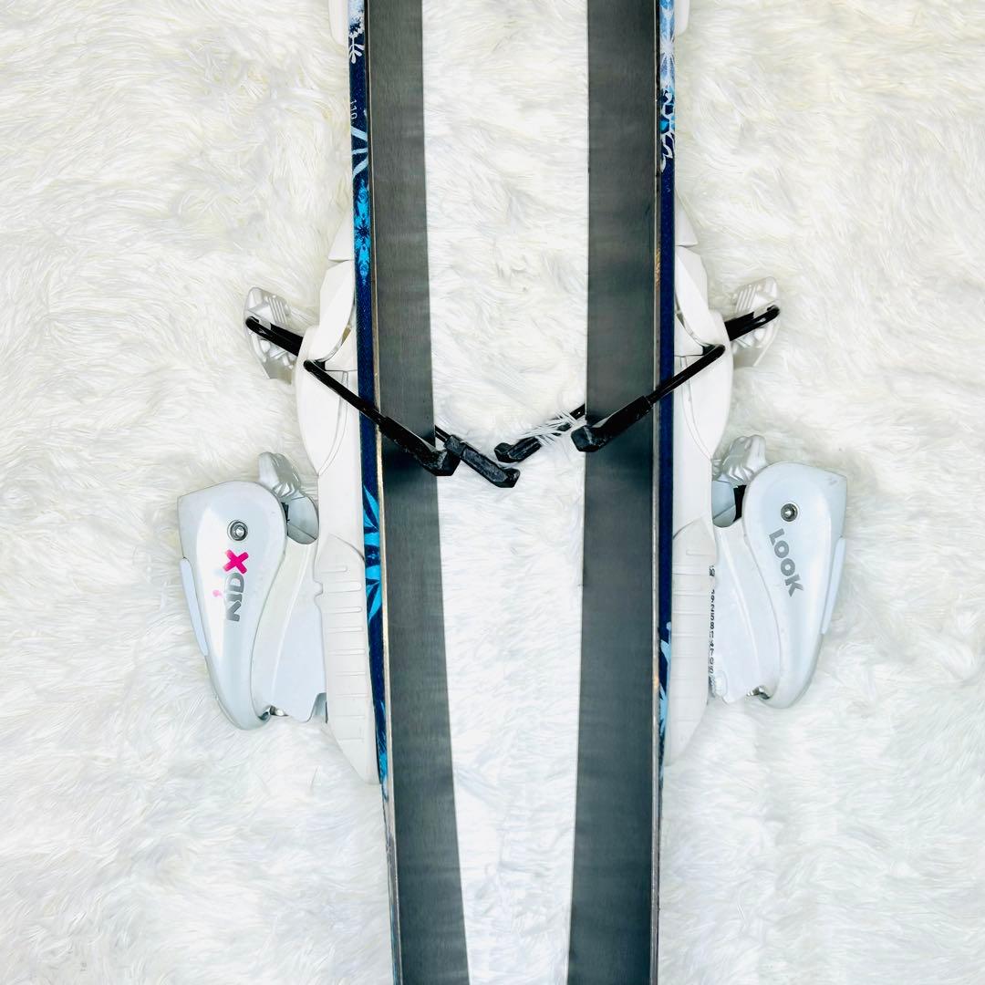 【美品】ロシニョール アナ雪 エルサ 子供用スキー板 110cm ビンディング付