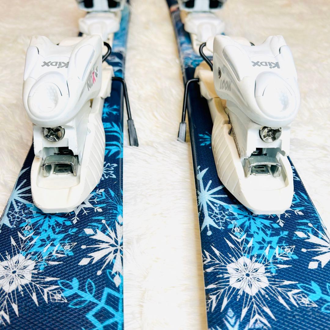 【美品】ロシニョール アナ雪 エルサ 子供用スキー板 110cm ビンディング付