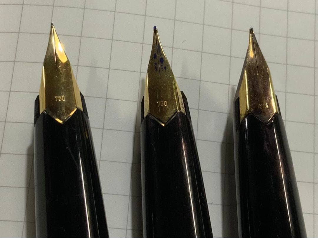 モンブラン 121 ペン先18K 3本セット　(値下げ不可)