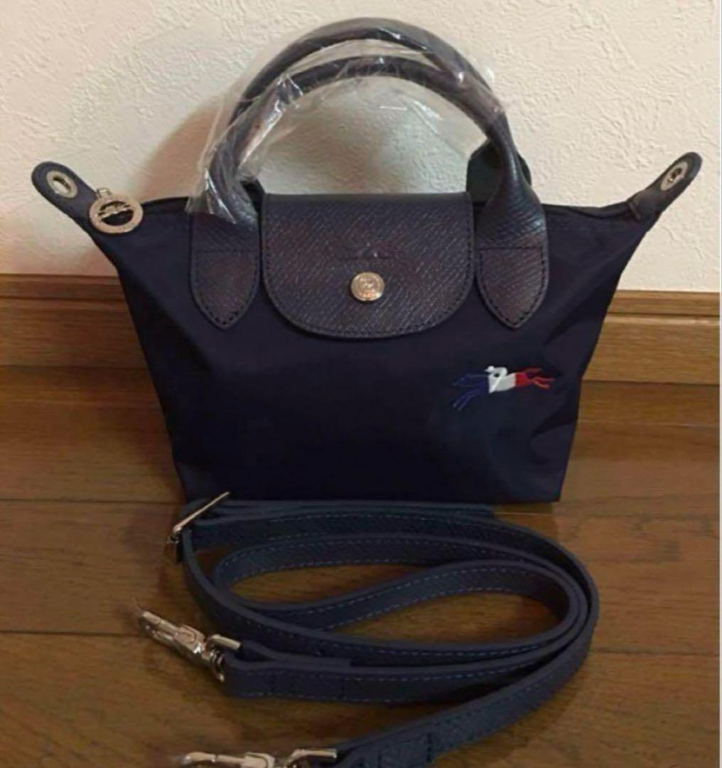 ロンシャン 2way ミニバッグ ネイビー★新品