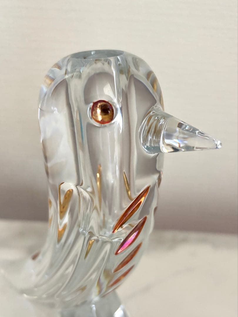 Baccarat バカラ　ファウナクリスト　花瓶　一輪挿し