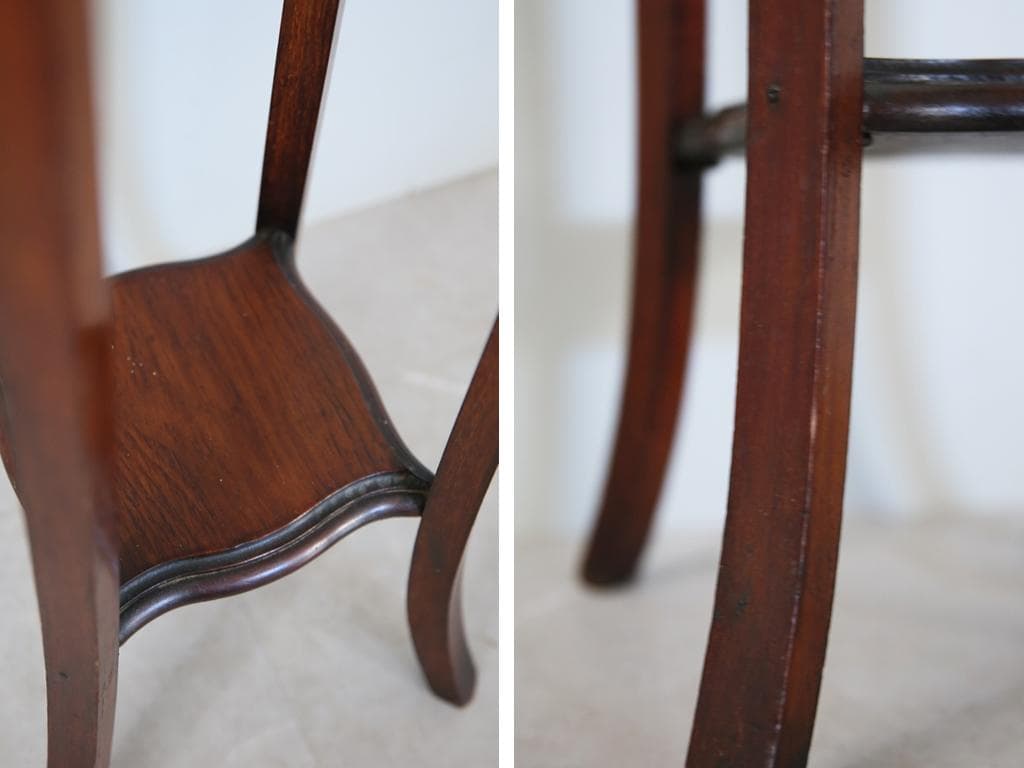 英国アンティーク木製フラワースタンド/花台/燭台/飾り棚テーブル(91-104)