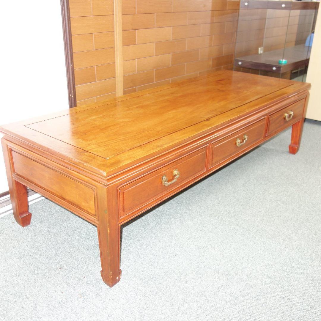 アンティークローテーブル　大型　アンティーク雑貨店舗　什器　展示台　ローテーブル