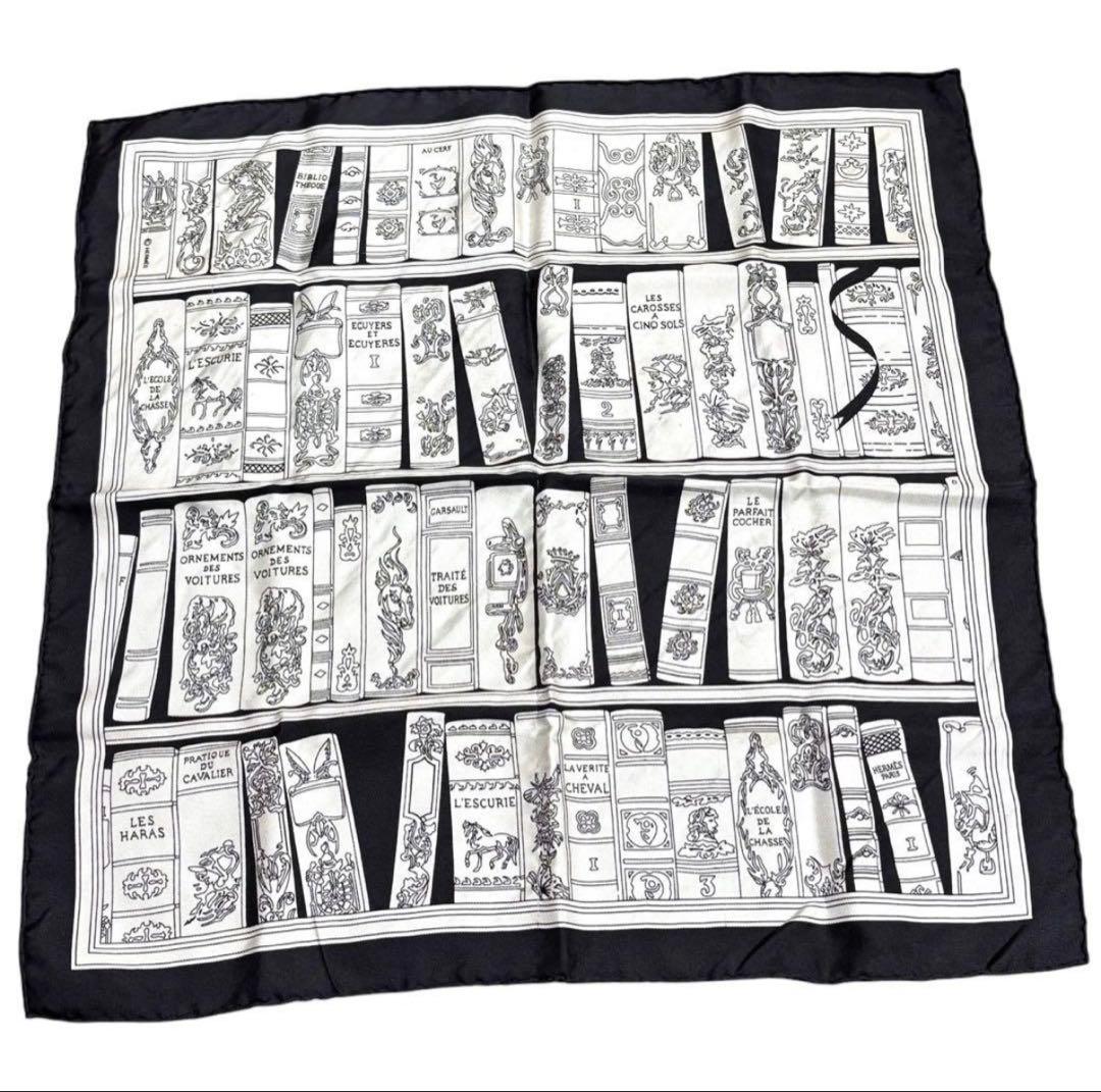 HERMES/エルメス カレ45 図書館 シルク スカーフ c_148
