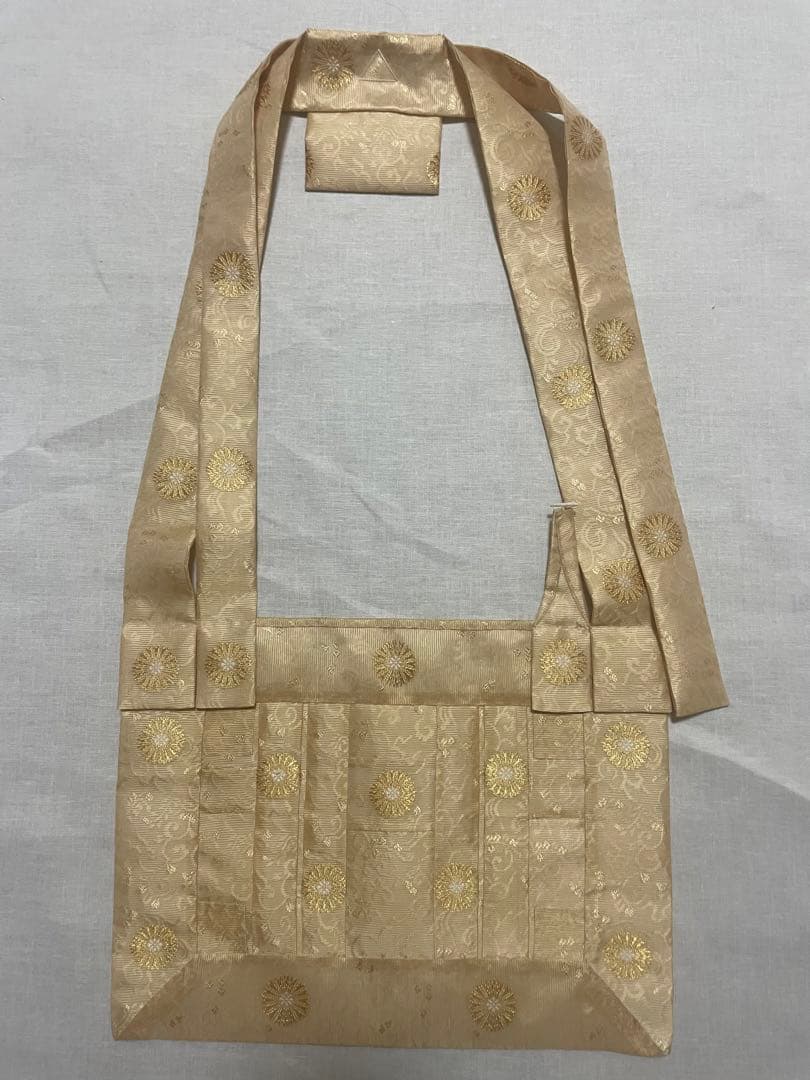 正絹　金砂　薄橙　臨済宗　1尺絡子