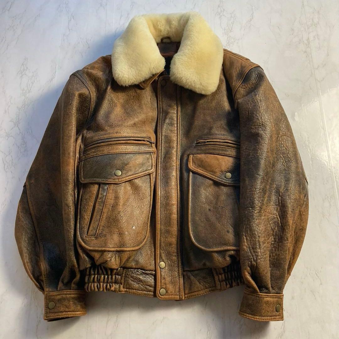マ*ラ様 90s vintage フライトジャケット　G1 A2 シープスキン