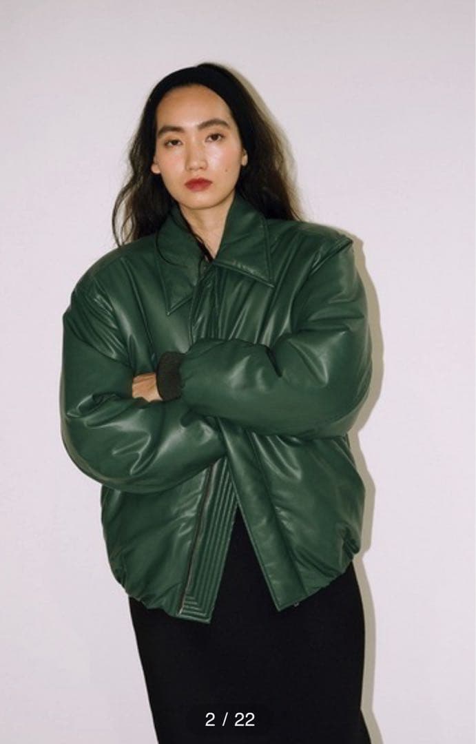 null. PUFFYエコレザーブルゾン