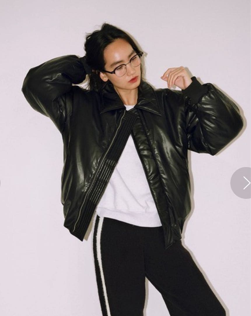 null. PUFFYエコレザーブルゾン