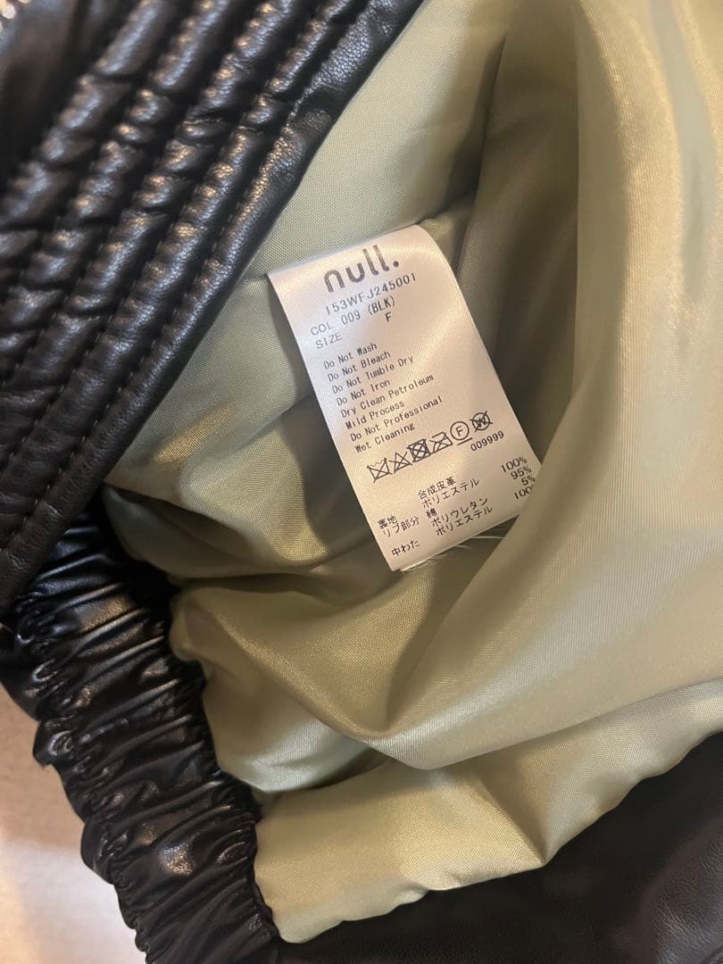 null. PUFFYエコレザーブルゾン