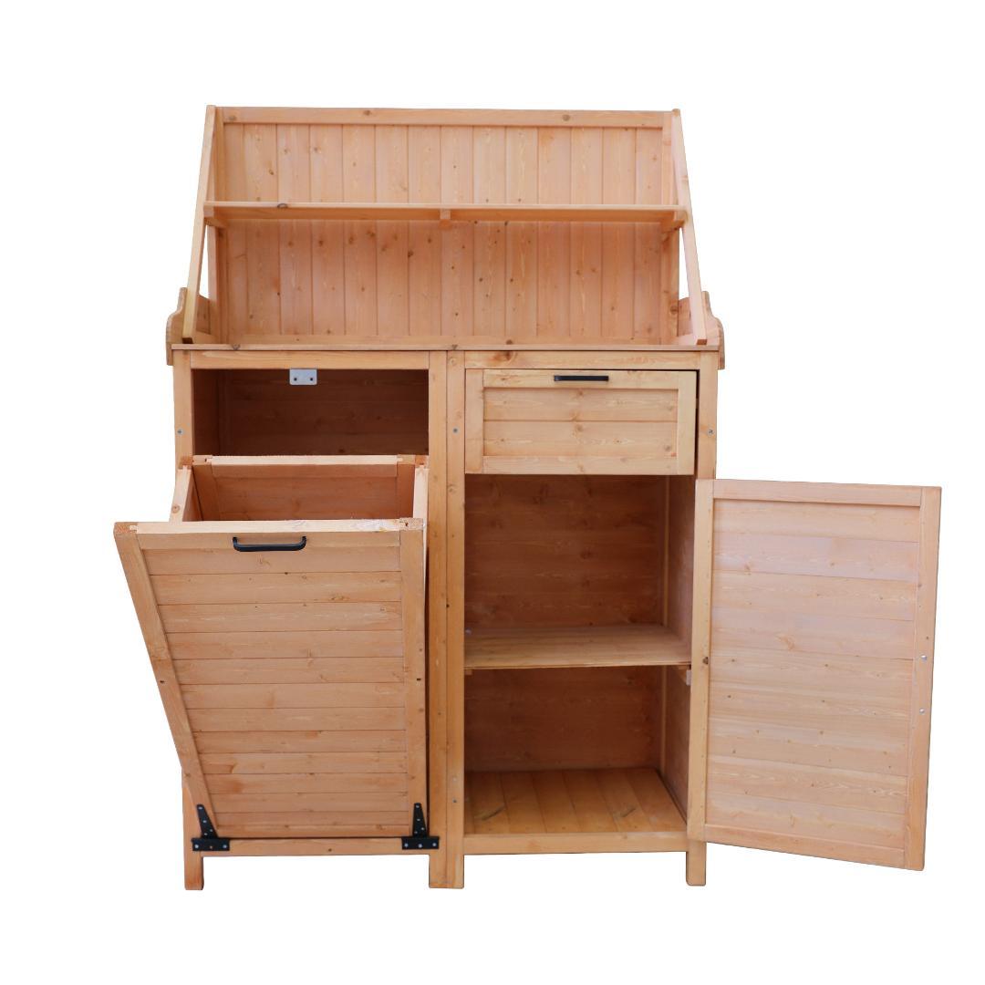 キャビネット　天然杉　収納庫　木製物置き　屋外収納　NATURAL
